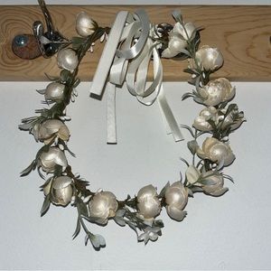 Flower Girl Crown Champagne Camellia Rose Wedding Bridal Maternity Photo Prop